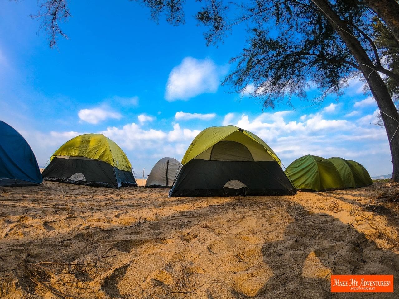 Tent Stay Right on Beach
